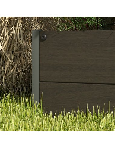 Outsunny Raised Bed for Garden, Planter with Trellis for Climbing Plants, Vines, Planter Box with Drainage Gap, Black