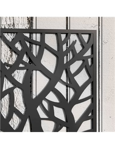 Outsunny Outdoor Metal Planter, with Back Trellis - Black
