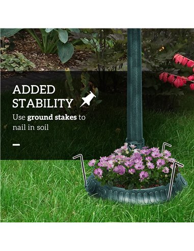 Outsunny 81cm Tall Bird Bath with 2 Decorative Birds, Vintage Style Birdbath with Flower Planter Base, Bird Bath Bowl for Garden