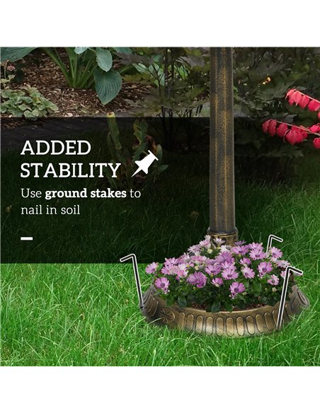 Outsunny 72cm Tall Antique Bird Bath for Garden, Vintage Style Birdbath with Bird Decoration and Flower Planter Base, Bird Bath  - pic 123021 | FastDaddyshop