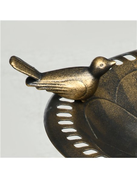 Outsunny 72cm Tall Antique Bird Bath for Garden, Vintage Style Birdbath with Bird Decoration and Flower Planter Base, Bird Bath  - pic 123022 | FastDaddyshop