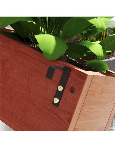 Outsunny Wall-mounted Wooden Garden Planters with Trellis, Drainage Holes and 3 Planter Boxes for Patio, Brown
