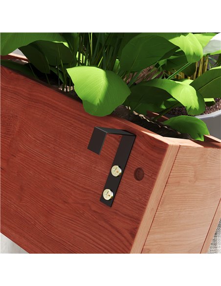 Outsunny Wall-mounted Wooden Garden Planters with Trellis, Drainage Holes and 3 Planter Boxes for Patio, Brown - pic 123149 | FastDaddyshop