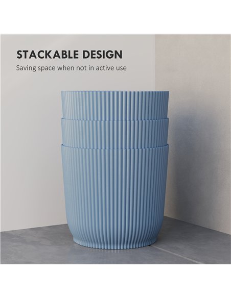 Outsunny Set of Two Ф22cm Planters - Blue - pic 123199 | FastDaddyshop