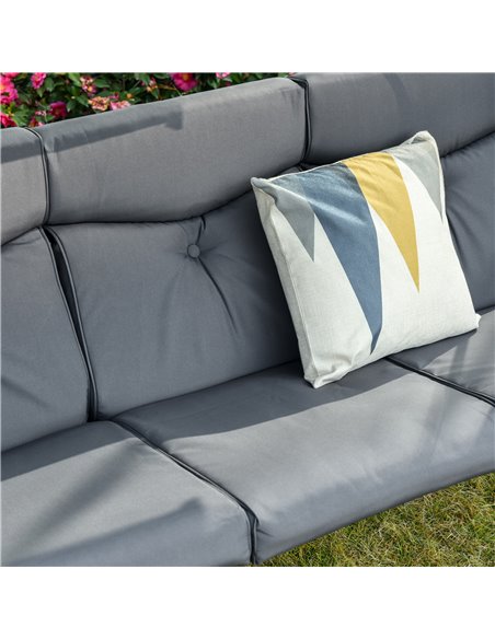 Outsunny 3 Seater Garden Swing Chair with Adjustable Canopy, Cushion and Coffee Tables for Outdoor Patio Garden Grey - pic 12326 | FastDaddyshop