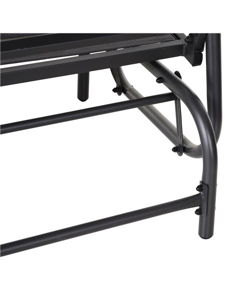 Outsunny 2-Person Outdoor Glider Bench Patio Double Swing Chair Loveseat w/Power Coated Steel Frame for Backyard Garden Porch, G - pic 12333 | FastDaddyshop