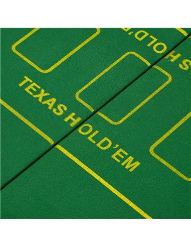 SPORTNOW Foldable Poker Mat, 10-Player Table Top with Cup Holder, Carry Bag - Green