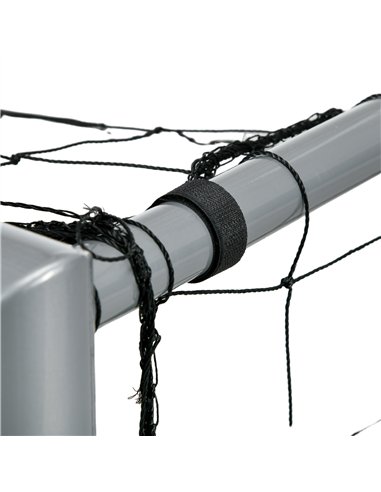 SPORTNOW 8ft x 5ft Football Goal, Set of 2 Football Net for Garden, Training Goal with Ground Stakes, Steel Frame