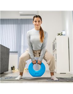 SPORTNOW 10kg Kettlebell, Soft Kettle Bell with Wide Handle for Home Gym, Weight Lifting, Strength Training, Light Blue 2