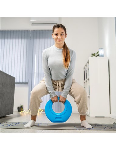 SPORTNOW 10kg Kettlebell, Soft Kettle Bell with Wide Handle for Home Gym, Weight Lifting, Strength Training, Light Blue