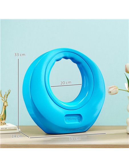 SPORTNOW 10kg Kettlebell, Soft Kettle Bell with Wide Handle for Home Gym, Weight Lifting, Strength Training, Light Blue - pic 123386 | FastDaddyshop