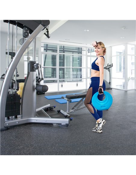 SPORTNOW 10kg Kettlebell, Soft Kettle Bell with Wide Handle for Home Gym, Weight Lifting, Strength Training, Light Blue - pic 123389 | FastDaddyshop
