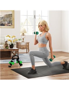 SPORTNOW Dumbbells Set with Carry Storage Rack, Set of 6 Weights for Home Gym Kettlebell Training Weight Lifting Exercise, 2 x 1 2