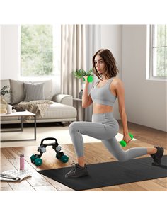 SPORTNOW Dumbbells Set with Carry Storage Rack, Set of 6 Weights for Home Gym Kettlebell Training Weight Lifting Exercise, 2 x 1 2