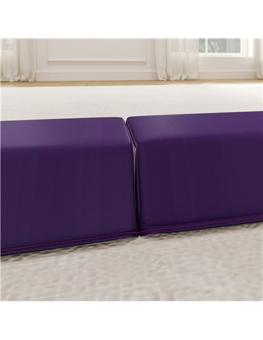 SPORTNOW 7.7ft Folding Gymnastics Beam, Floor Balance Beam for Kids with Anti-Slip Base, Gymnastics Equipment for Home, Purple