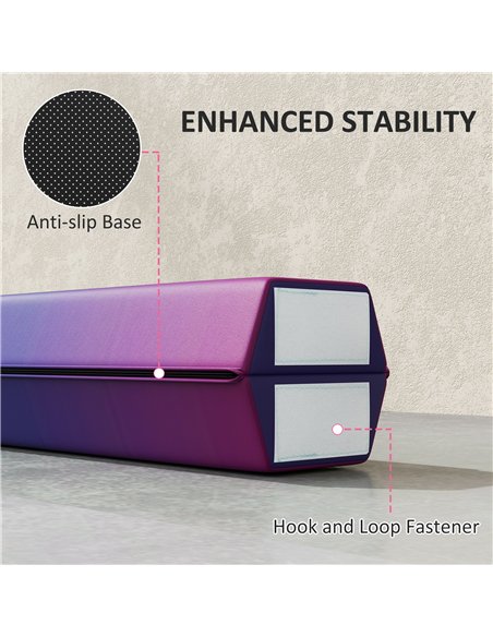 SPORTNOW 7.7ft Folding Gymnastics Beam, Floor Balance Beam for Kids with Anti-Slip Base, Gymnastics Equipment for Home, Blue - pic 123425 | FastDaddyshop