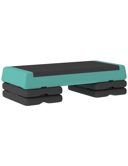 SPORTNOW Adjustable Fitness Stepper, with Non-Slip Surface, for Home, Gym, Office Workout, Green - pic 123429 | FastDaddyshop