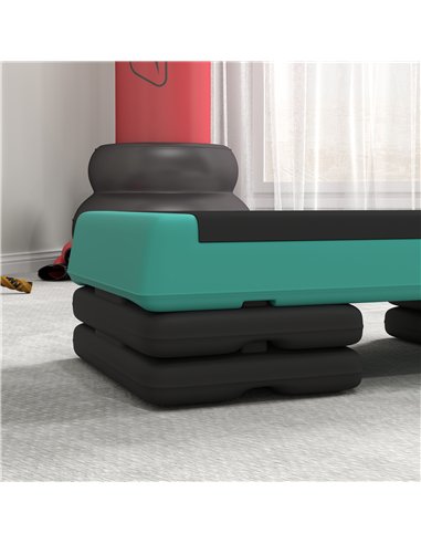 SPORTNOW Adjustable Fitness Stepper, with Non-Slip Surface, for Home, Gym, Office Workout, Green