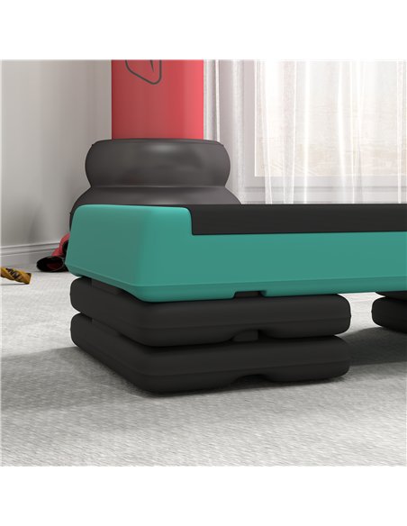 SPORTNOW Adjustable Fitness Stepper, with Non-Slip Surface, for Home, Gym, Office Workout, Green - pic 123437 | FastDaddyshop