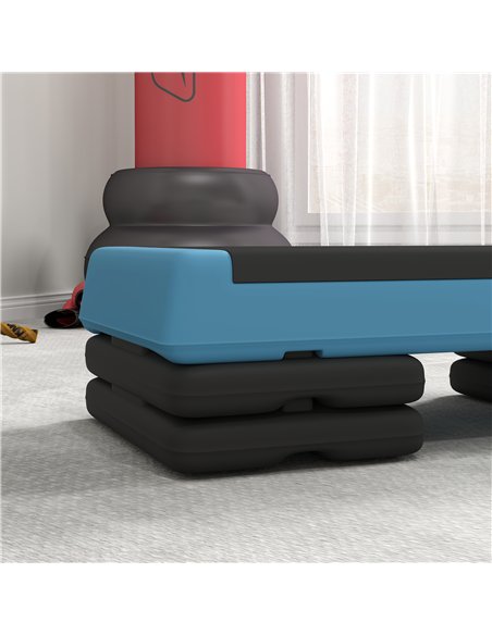 SPORTNOW Adjustable Fitness Stepper, with Non-Slip Surface, for Home, Gym, Office Workout, Light Blue - pic 123445 | FastDaddyshop