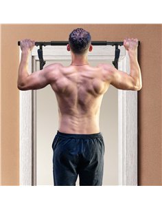 SPORTNOW Pull-Up Bar Doorway, No Drilling Chin-Up Bar Push Up Stand with Resistance Bands and Padded Handles for Home Gym Exerci 2