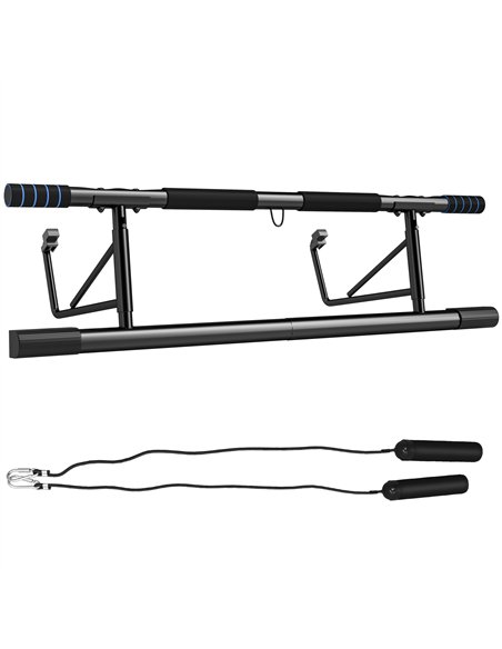 SPORTNOW Pull-Up Bar Doorway with Resistance Bands, No Drilling Chin-Up Bar Push Up Stand with Padded Handles for Home Gym Exerc - pic 123456 | FastDaddyshop