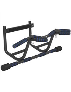 SPORTNOW Multi-Grip Doorway Pull Up Bar with Non-Slip Grips, Chin Up Bar with Anti-Fall Slot for Indoor Gym Upper Body Workout