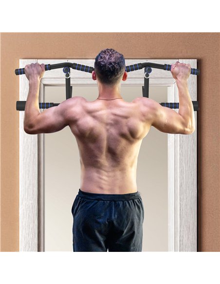 SPORTNOW Multi-Grip Doorway Pull Up Bar with Non-Slip Grips, Chin Up Bar with Anti-Fall Slot for Indoor Gym Upper Body Workout - pic 123484 | FastDaddyshop