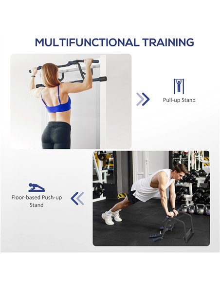 SPORTNOW Multi-Grip Doorway Pull Up Bar with Non-Slip Grips, Chin Up Bar with Anti-Fall Slot for Indoor Gym Upper Body Workout - pic 123486 | FastDaddyshop