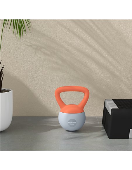 SPORTNOW Soft Kettlebell, 4kg Kettle Bell with Non-Slip Handle for Home Gym Weight Lifting and Strength Training, Orange and Gre - pic 123498 | FastDaddyshop