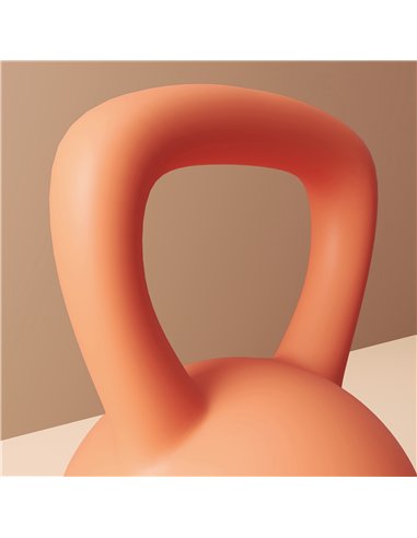 SPORTNOW Soft Kettlebell, 4kg Kettle Bell with Non-Slip Handle for Home Gym Weight Lifting and Strength Training, Orange and Gre