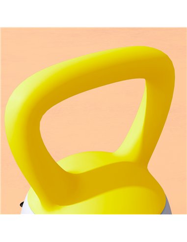 SPORTNOW Soft Kettlebell, 8kg Kettle Bell with Non-Slip Handle for Home Gym Weight Lifting and Strength Training, Yellow and Gre