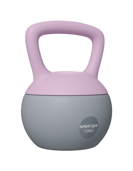 SPORTNOW Soft Kettlebell, 10kg Kettle Bell with Non-Slip Handle for Home Gym Weight Lifting and Strength Training, Purple and Gr - pic 123519 | FastDaddyshop