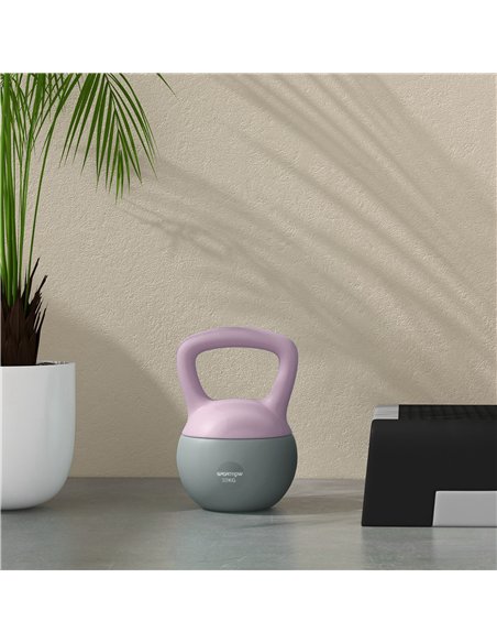 SPORTNOW Soft Kettlebell, 10kg Kettle Bell with Non-Slip Handle for Home Gym Weight Lifting and Strength Training, Purple and Gr - pic 123525 | FastDaddyshop