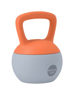 SPORTNOW Soft Kettlebell, 10kg Kettle Bell with Non-Slip Handle for Home Gym Weight Lifting and Strength Training, Orange and Gr