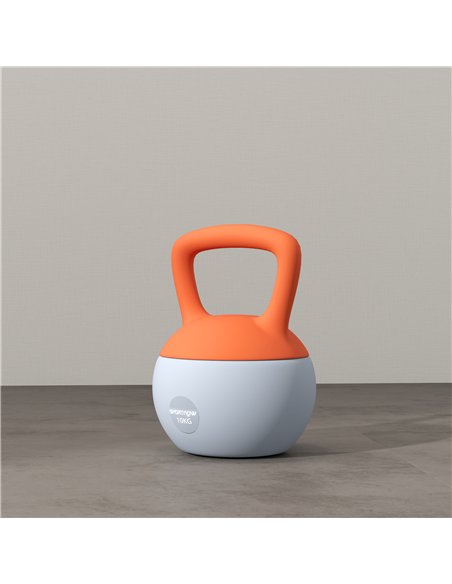 SPORTNOW Soft Kettlebell, 10kg Kettle Bell with Non-Slip Handle for Home Gym Weight Lifting and Strength Training, Orange and Gr - pic 123534 | FastDaddyshop
