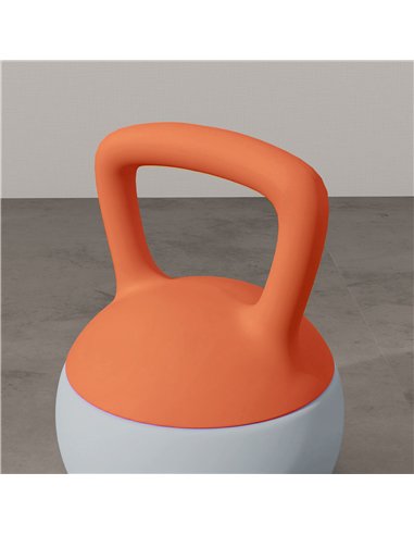 SPORTNOW Soft Kettlebell, 10kg Kettle Bell with Non-Slip Handle for Home Gym Weight Lifting and Strength Training, Orange and Gr