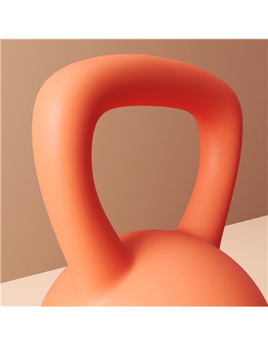SPORTNOW Soft Kettlebell, 6kg Kettle Bell with Non-Slip Handle for Home Gym Weight Lifting and Strength Training, Orange and Gre