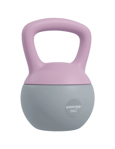 SPORTNOW Soft Kettlebell, 6kg Kettle Bell with Non-Slip Handle for Home Gym Weight Lifting and Strength Training, Purple and Gre - pic 123564 | FastDaddyshop