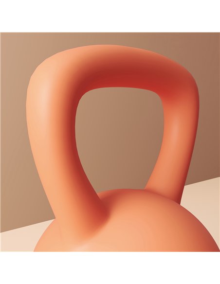 SPORTNOW Soft Kettlebell, 8kg Kettle Bell with Non-Slip Handle for Home Gym Weight Lifting and Strength Training, Orange and Gre - pic 123590 | FastDaddyshop