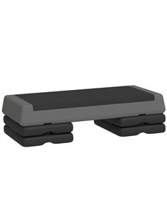 SPORTNOW Adjustable Fitness Stepper, with Non-Slip Surface, for Home, Gym, Office Workout, Grey