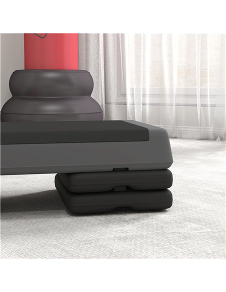 SPORTNOW Adjustable Fitness Stepper, with Non-Slip Surface, for Home, Gym, Office Workout, Grey - pic 123599 | FastDaddyshop