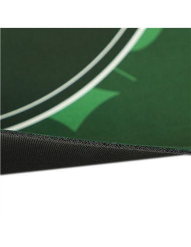 SPORTNOW 120 x 60 cm Professional Texas Hold'em Poker Mat 6 Player Water-Resistant Poker Table Top Rubber Poker Table Mat with F