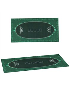 SPORTNOW 239.3 x 115.5 cm Professional Texas Hold'em Poker Mat 12 Player Water-Resistant Poker Table Top Rubber Poker Table Mat 