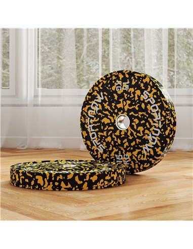 SPORTNOW Olympic Weight Plates Set, Solid Rubber Bumper Plates Weights Discs with 2"/5cm Holes, for Home Gym Weight Lifting Stre