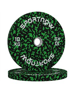 SPORTNOW Olympic Weight Plates Set, Solid Rubber Bumper Plates Weights Discs with 2"/5cm Holes, for Home Gym Weight Lifting Stre