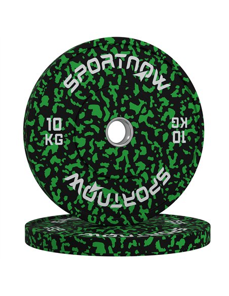 SPORTNOW Olympic Weight Plates Set, Solid Rubber Bumper Plates Weights Discs with 2"/5cm Holes, for Home Gym Weight Lifting Stre - pic 123636 | FastDaddyshop