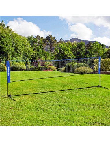 SPORTNOW 4m Badminton Net, Height Adjustable Outdoor Sports Net, with Carry Bag, for Tennis, Pickleball, Volleyball, Blue