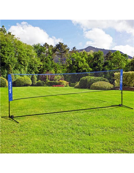 SPORTNOW 4m Badminton Net, Height Adjustable Outdoor Sports Net, with Carry Bag, for Tennis, Pickleball, Volleyball, Blue - pic 123655 | FastDaddyshop