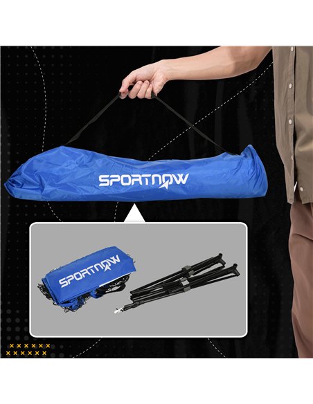 SPORTNOW 4m Badminton Net, Height Adjustable Outdoor Sports Net, with Carry Bag, for Tennis, Pickleball, Volleyball, Blue - pic 123659 | FastDaddyshop